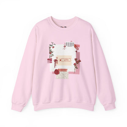 Romantic Floral Crewneck Sweatshirt - Cozy Woman's crewneck