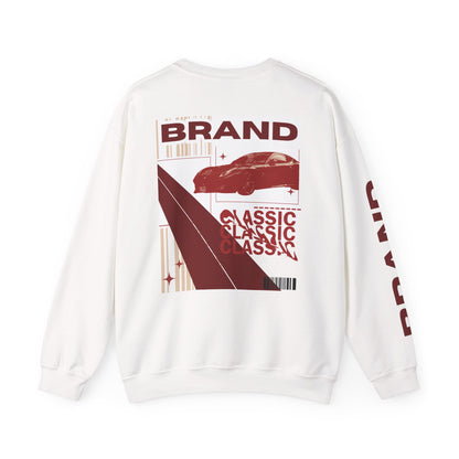 Classic Car Graphic Crewneck Sweatshirt | Cozy Unisex Pullover for Auto Lovers, Vintage Style Apparel