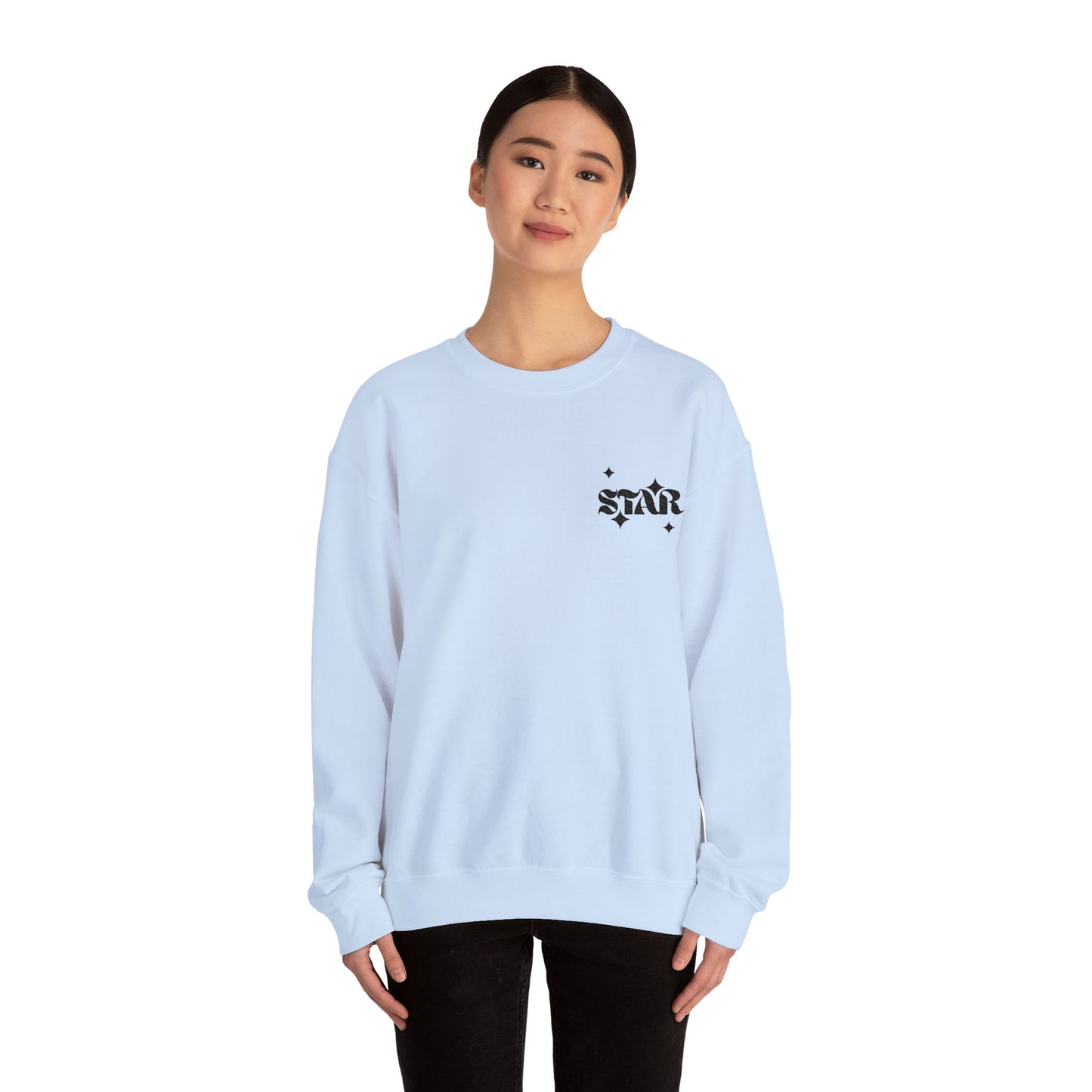 Star Chest Logo Sweatshirt — Minimal STAR crewneck