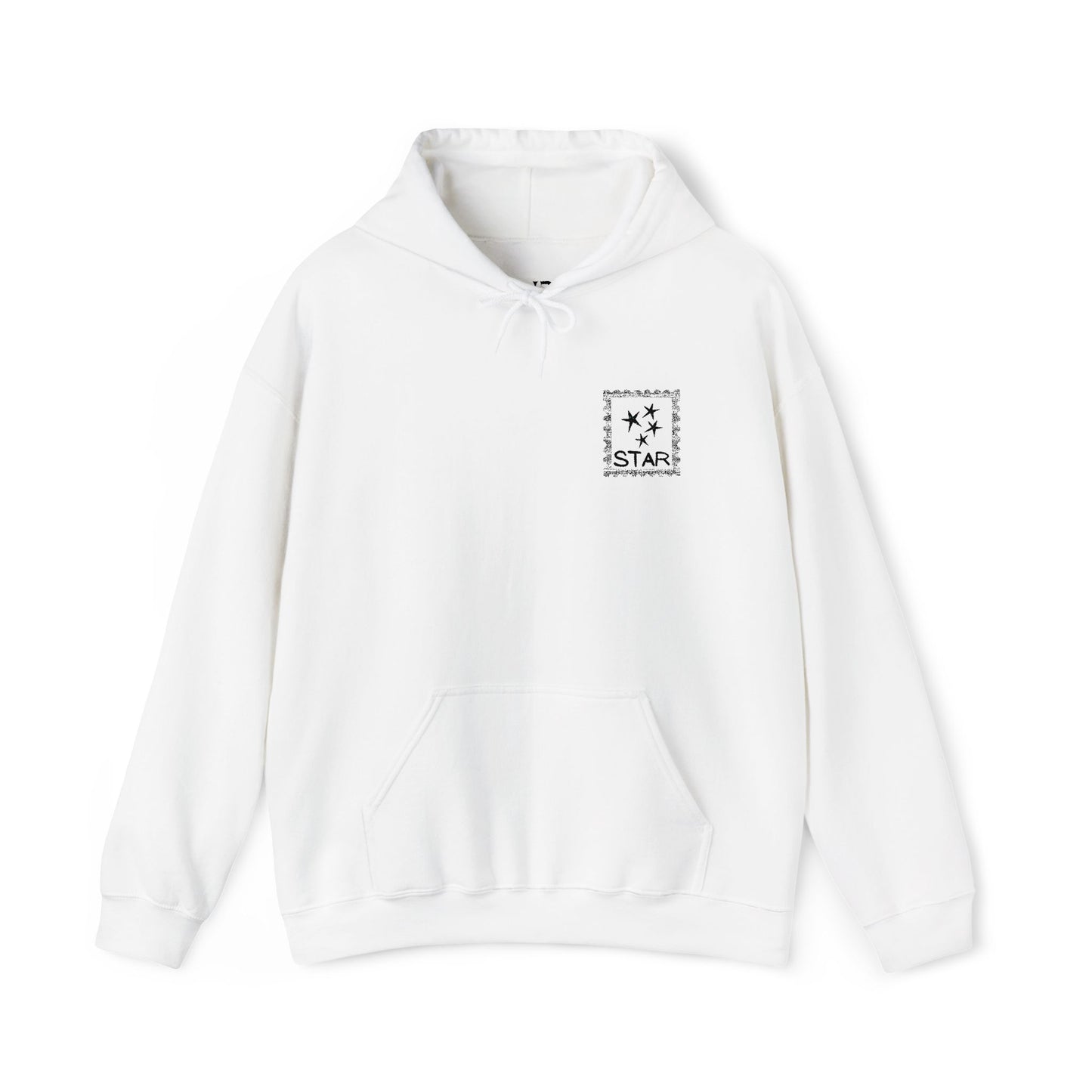 Minimalist Star Pocket Hoodie - "Stay Wild" Graphic