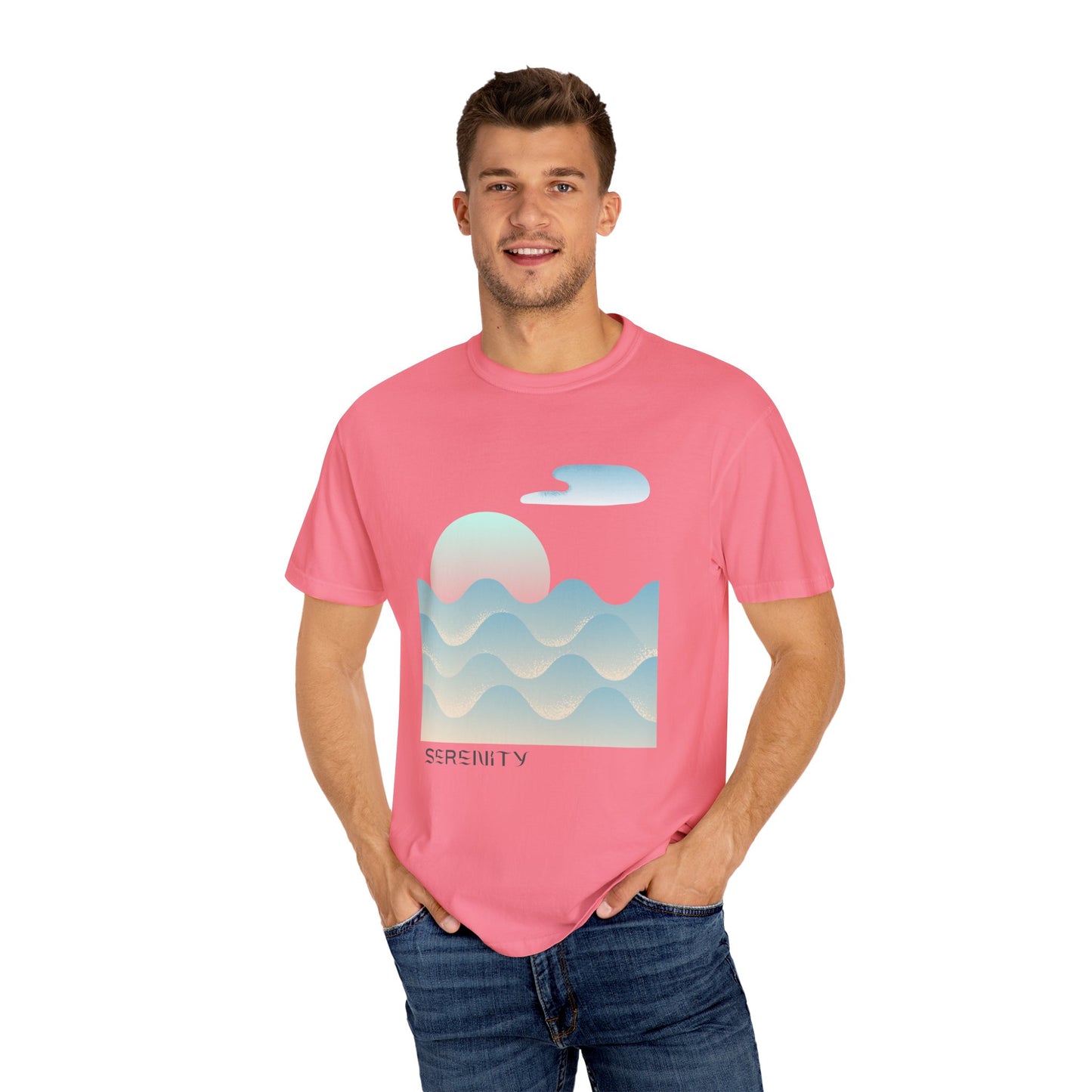 Serenity Wave Unisex T-Shirt | Relaxed Fit Tee for Nature Lovers | Beach Vibes, Gift for Him/Her, Casual Wear, Holiday Outfit, Summer Style
