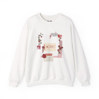 Romantic Floral Crewneck Sweatshirt - Cozy Woman's crewneck