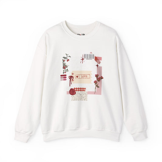 Romantic Floral Crewneck Sweatshirt - Cozy Woman's crewneck