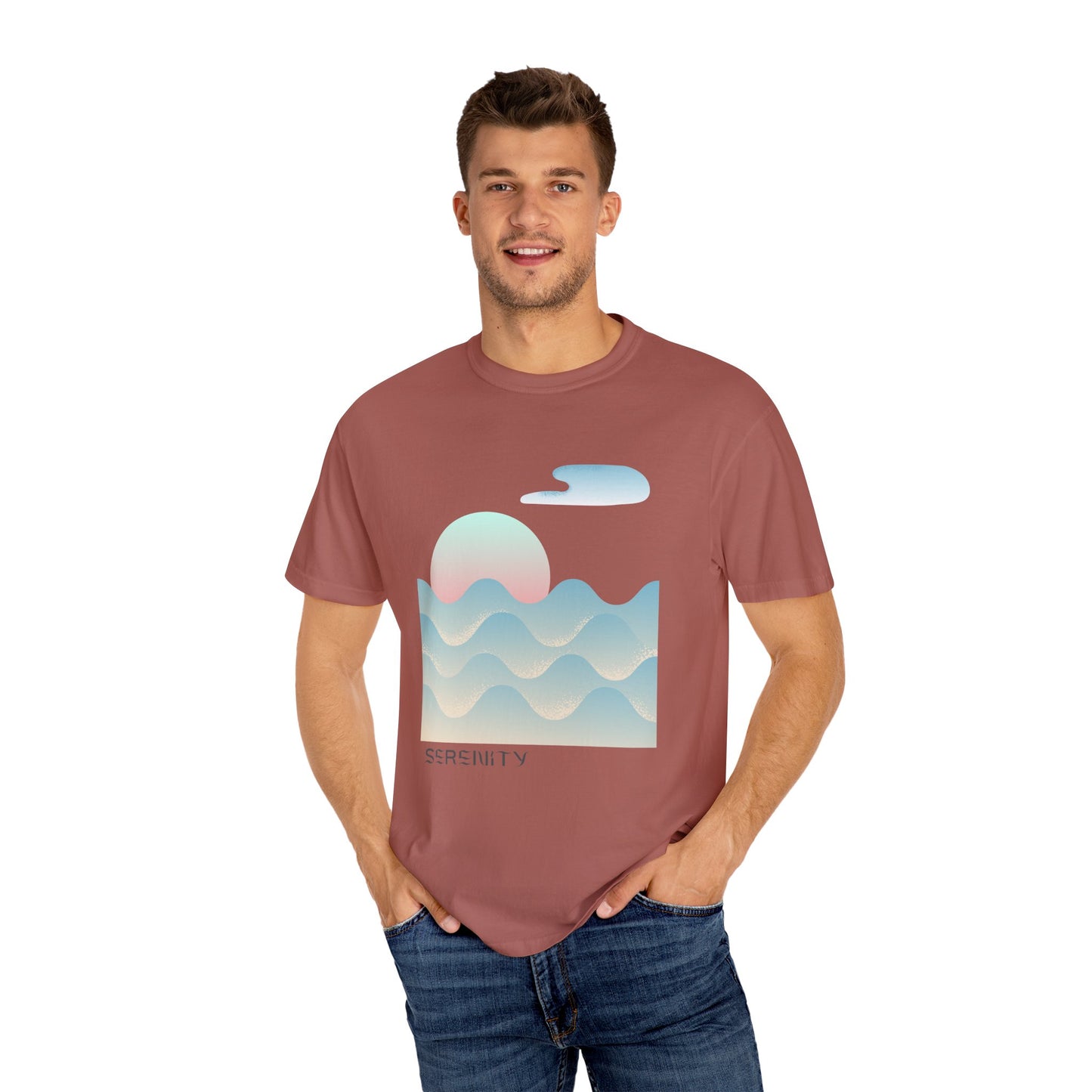 Serenity Wave Unisex T-Shirt | Relaxed Fit Tee for Nature Lovers | Beach Vibes, Gift for Him/Her, Casual Wear, Holiday Outfit, Summer Style