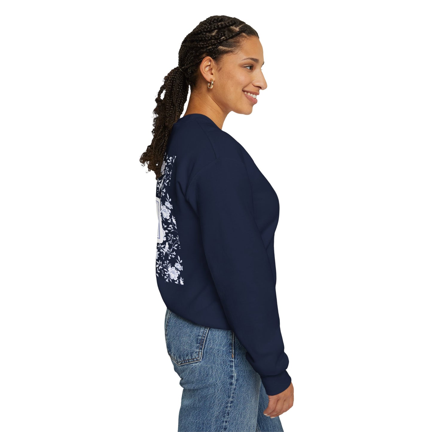 Charming Floral Crewneck Sweatshirt, Cozy Pullover, Everyday Wear