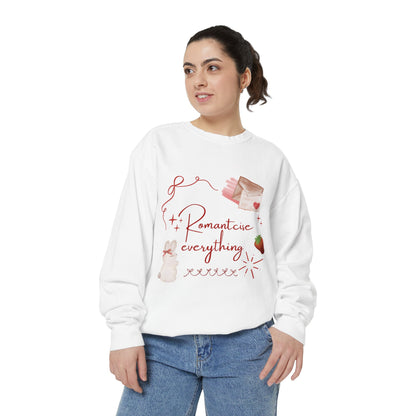 Hearty & Cute Garment-Dyed Sweatshirt — 'Hearty and Cute' Cozy Crewneck
