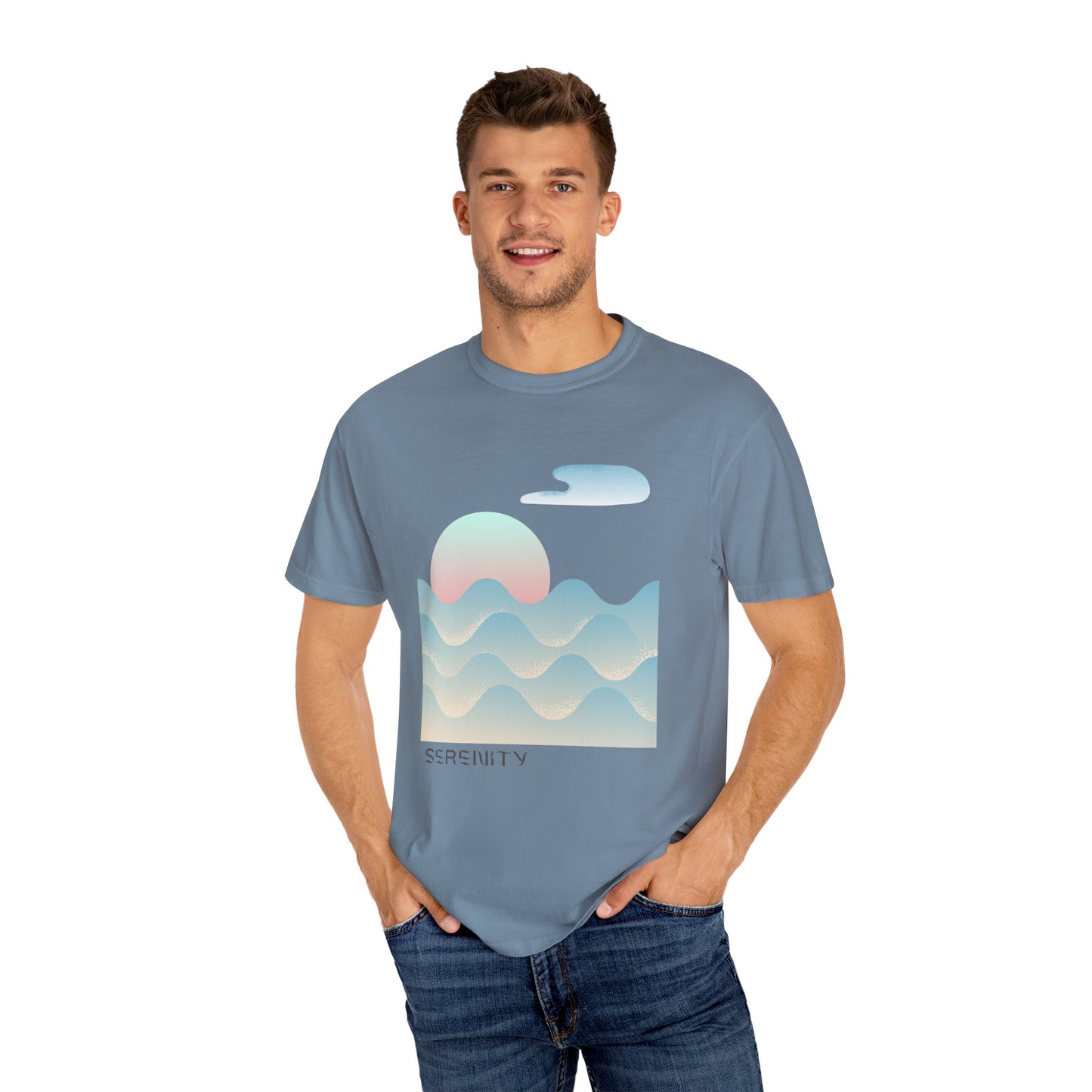 Serenity Wave Unisex T-Shirt | Relaxed Fit Tee for Nature Lovers | Beach Vibes, Gift for Him/Her, Casual Wear, Holiday Outfit, Summer Style