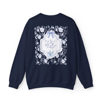 Charming Floral Crewneck Sweatshirt, Cozy Pullover, Everyday Wear