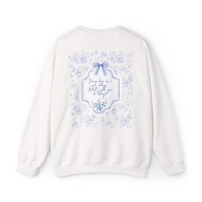 Charming Floral Crewneck Sweatshirt, Cozy Pullover, Everyday Wear