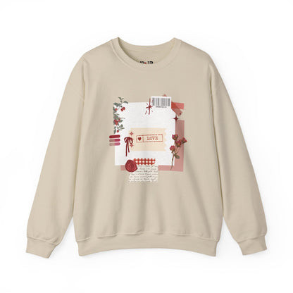 Romantic Floral Crewneck Sweatshirt - Cozy Woman's crewneck