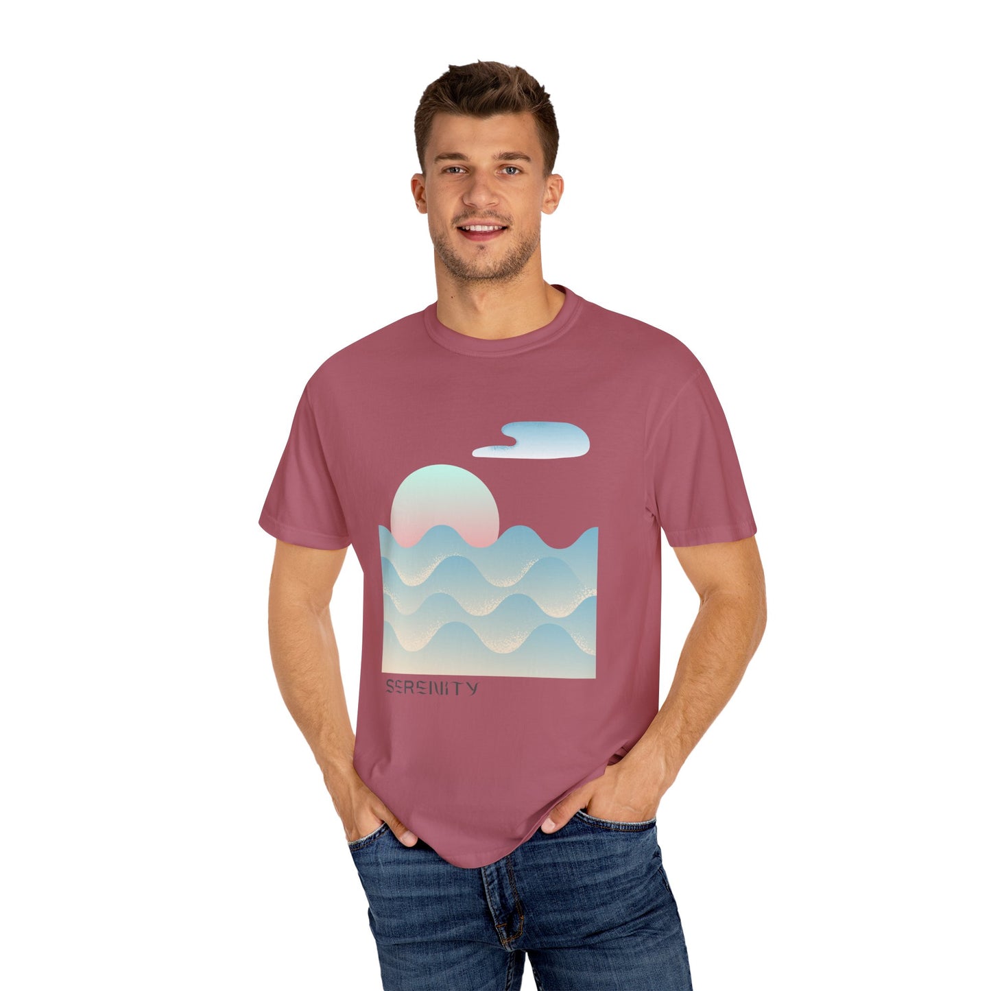 Serenity Wave Unisex T-Shirt | Relaxed Fit Tee for Nature Lovers | Beach Vibes, Gift for Him/Her, Casual Wear, Holiday Outfit, Summer Style