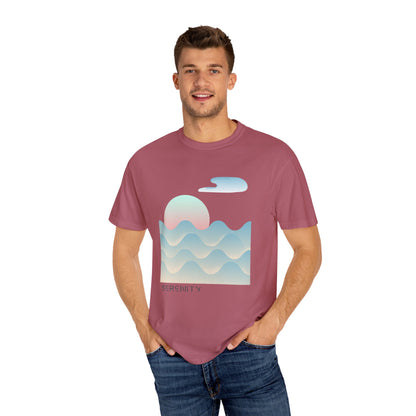 Serenity Wave Unisex T-Shirt | Relaxed Fit Tee for Nature Lovers | Beach Vibes, Gift for Him/Her, Casual Wear, Holiday Outfit, Summer Style