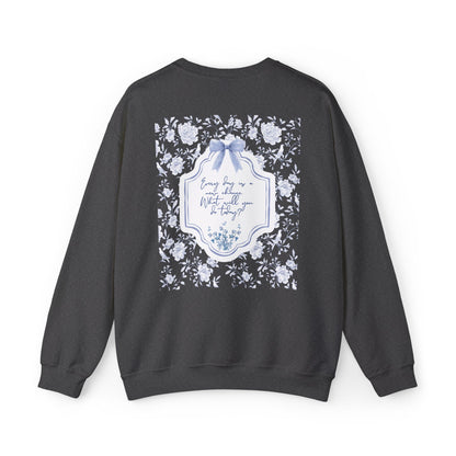 Charming Floral Crewneck Sweatshirt, Cozy Pullover, Everyday Wear