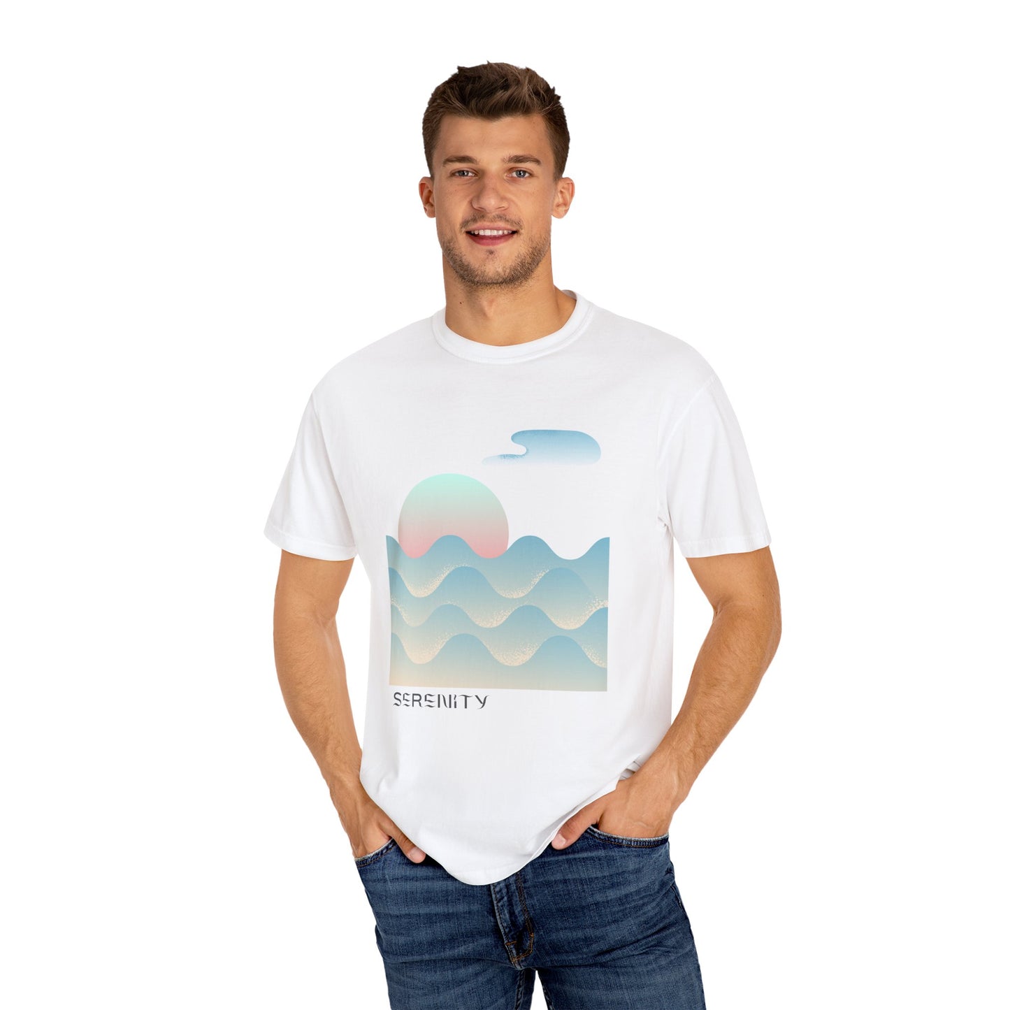 Serenity Wave Unisex T-Shirt | Relaxed Fit Tee for Nature Lovers | Beach Vibes, Gift for Him/Her, Casual Wear, Holiday Outfit, Summer Style