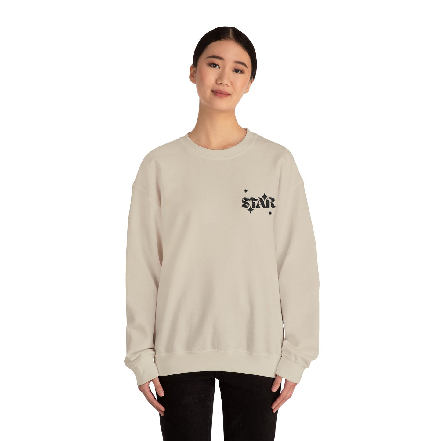 Star Chest Logo Sweatshirt — Minimal STAR crewneck
