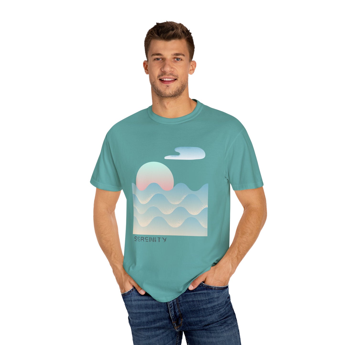 Serenity Wave Unisex T-Shirt | Relaxed Fit Tee for Nature Lovers | Beach Vibes, Gift for Him/Her, Casual Wear, Holiday Outfit, Summer Style