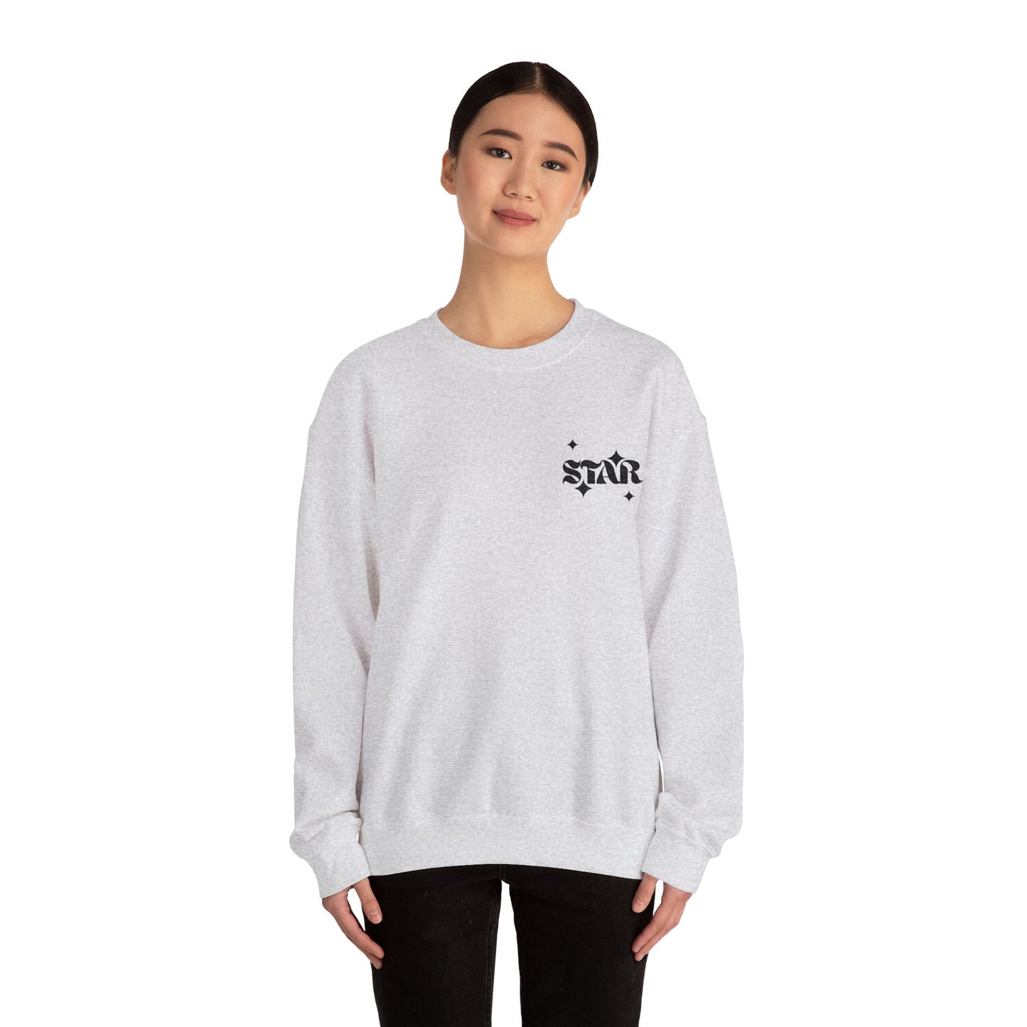 Star Chest Logo Sweatshirt — Minimal STAR crewneck