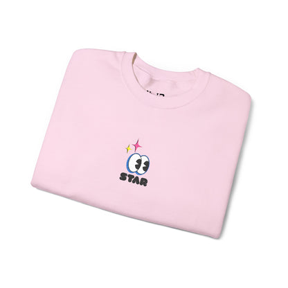 Star Face Crewneck Sweatshirt – Cute Mini Emoticon Graphic