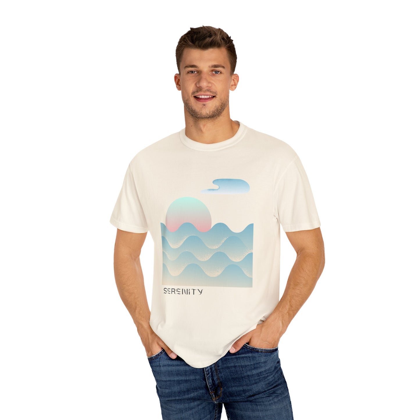 Serenity Wave Unisex T-Shirt | Relaxed Fit Tee for Nature Lovers | Beach Vibes, Gift for Him/Her, Casual Wear, Holiday Outfit, Summer Style